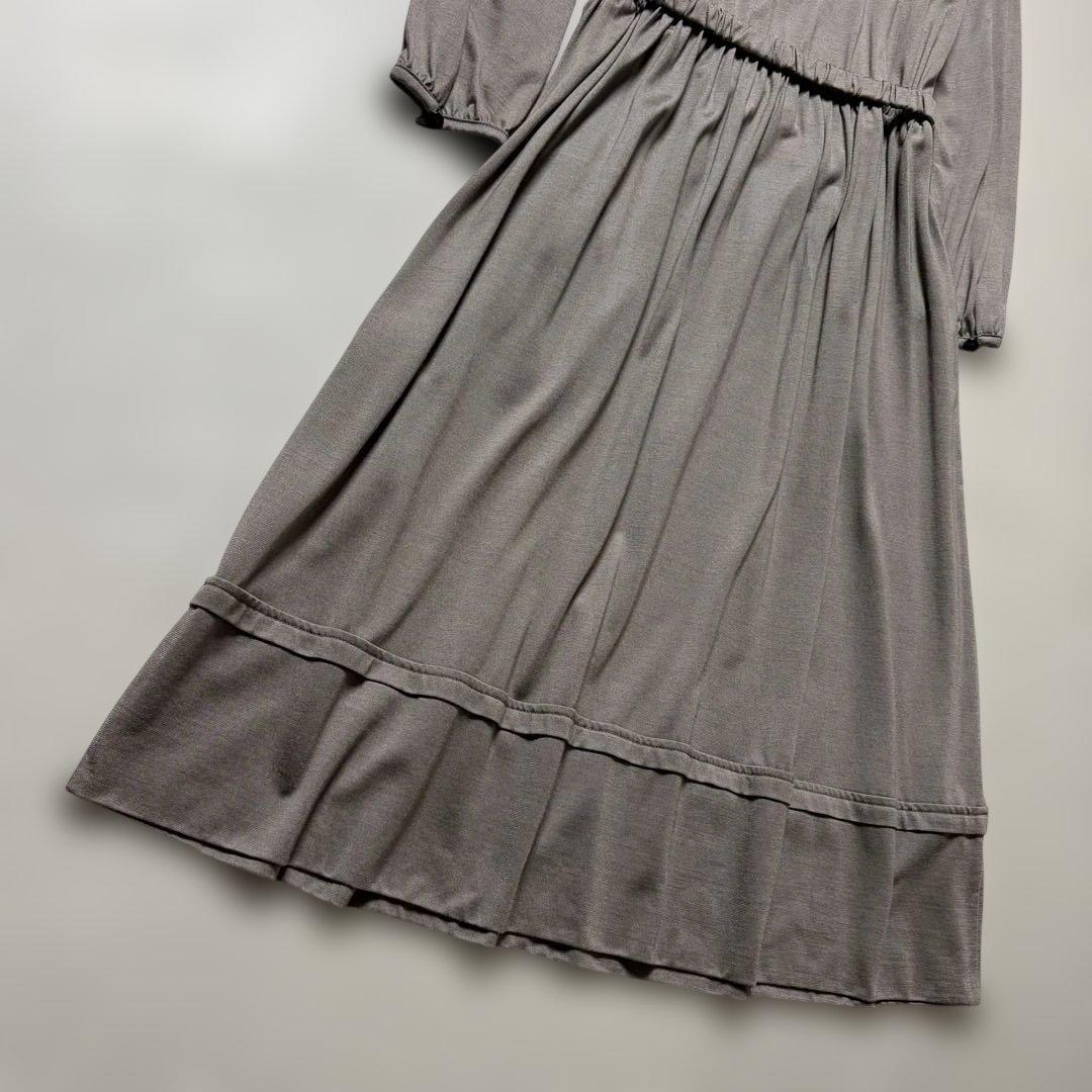 バーバリーロンドン ワンピース シルク混 胸タック