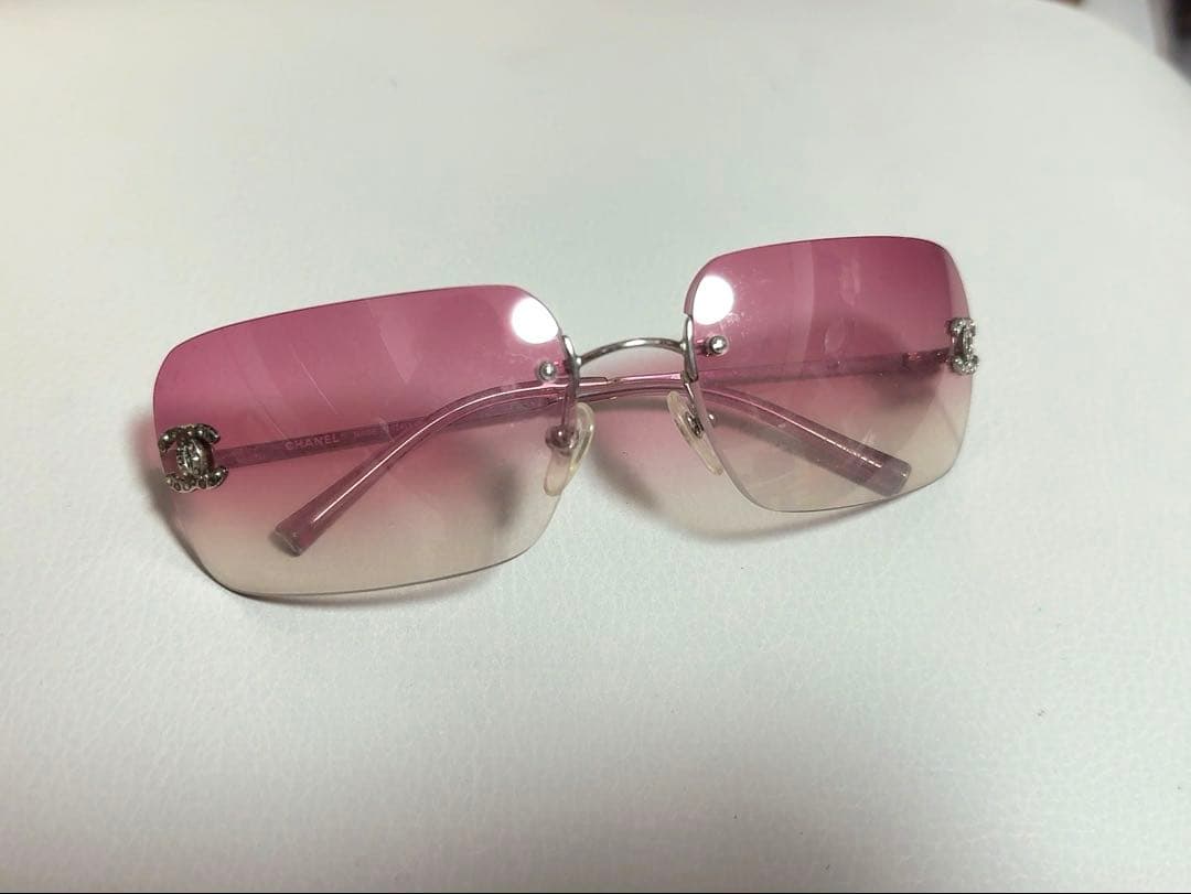 CHANEL シャネル　リムレス　スクエア　サングラス　ココマーク