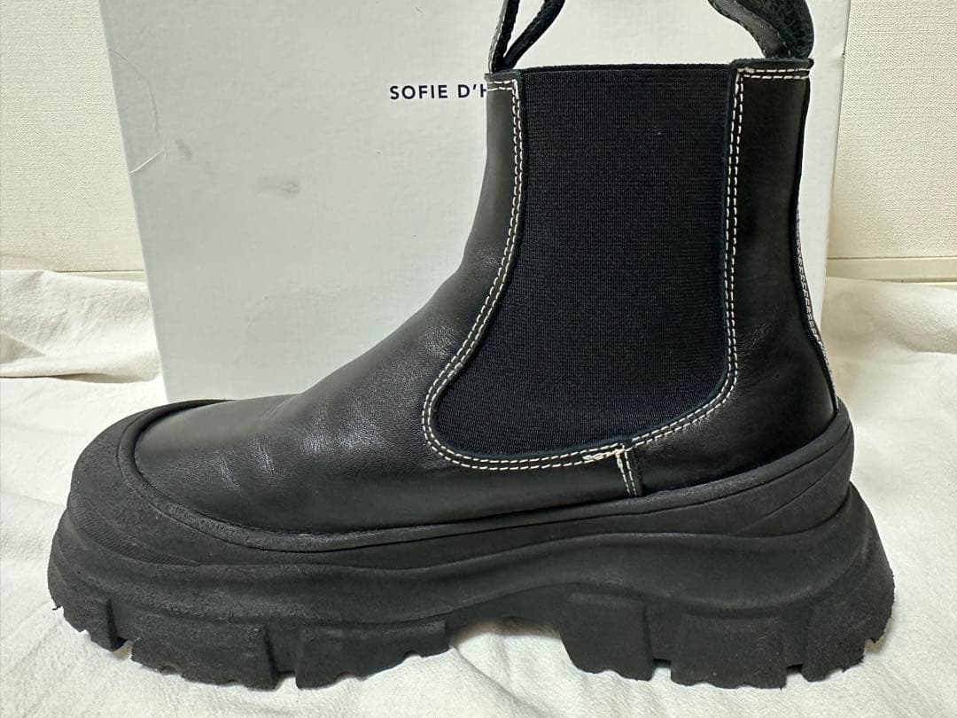 SOFIE D'HOORE レザー サイドゴアブーツ