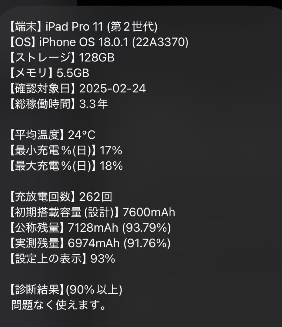 iPad pro 11インチ　第2世代　スペースグレイ　セルラーモデル
