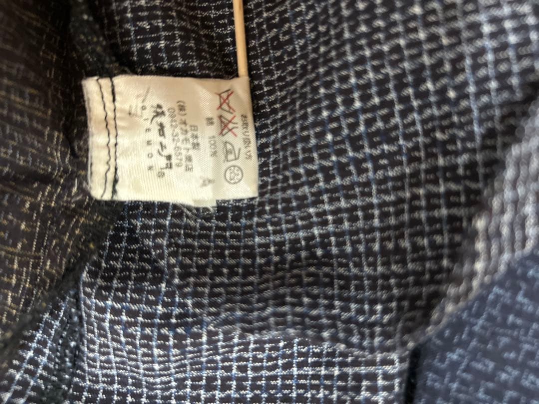 値下げ⭐︎儀右衛門　絣ダークブルー・ブラウンチェック チュニック