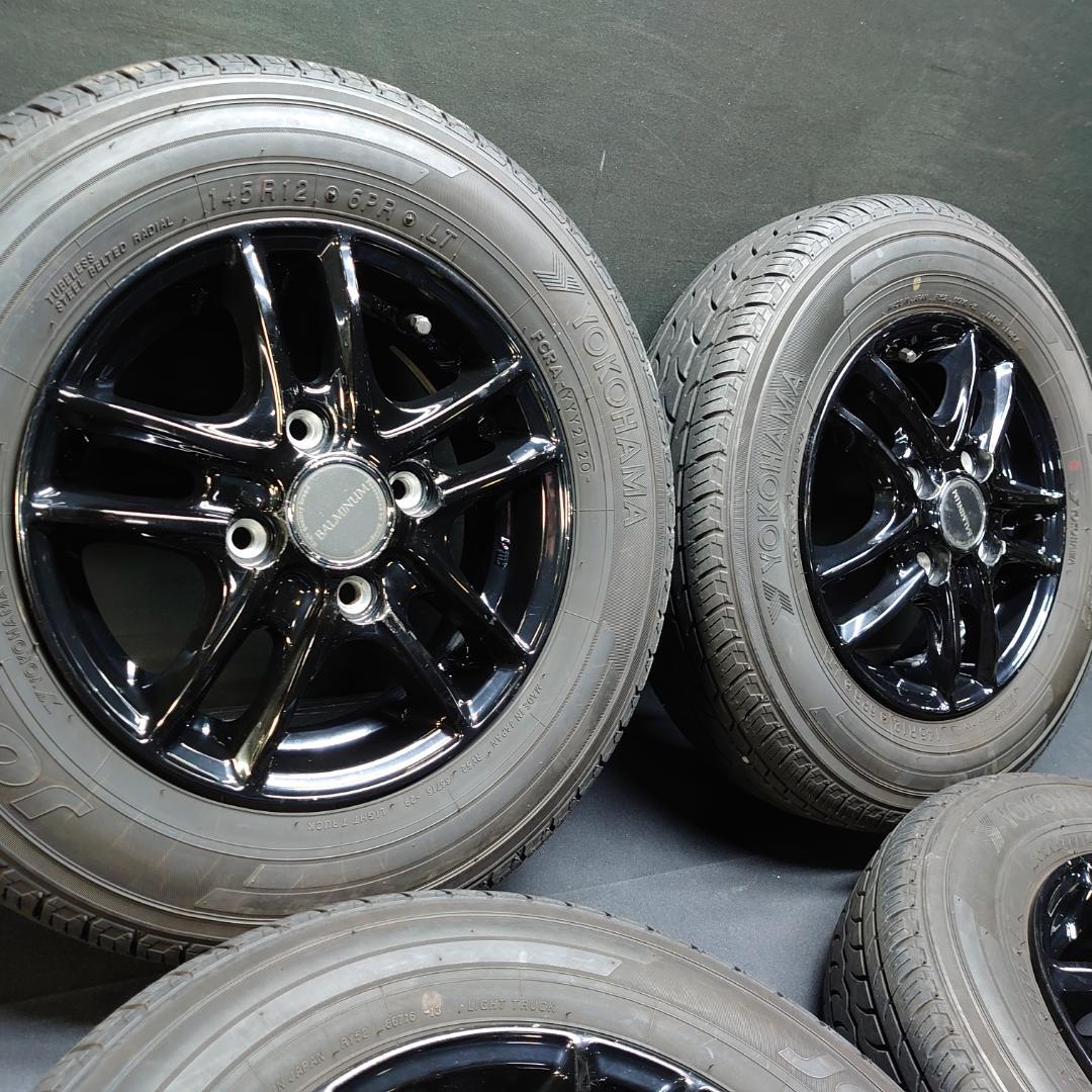 社外アルミ ヨコハマ 145Ｒ12 6PR 軽トラ 軽貨物 PCD/100