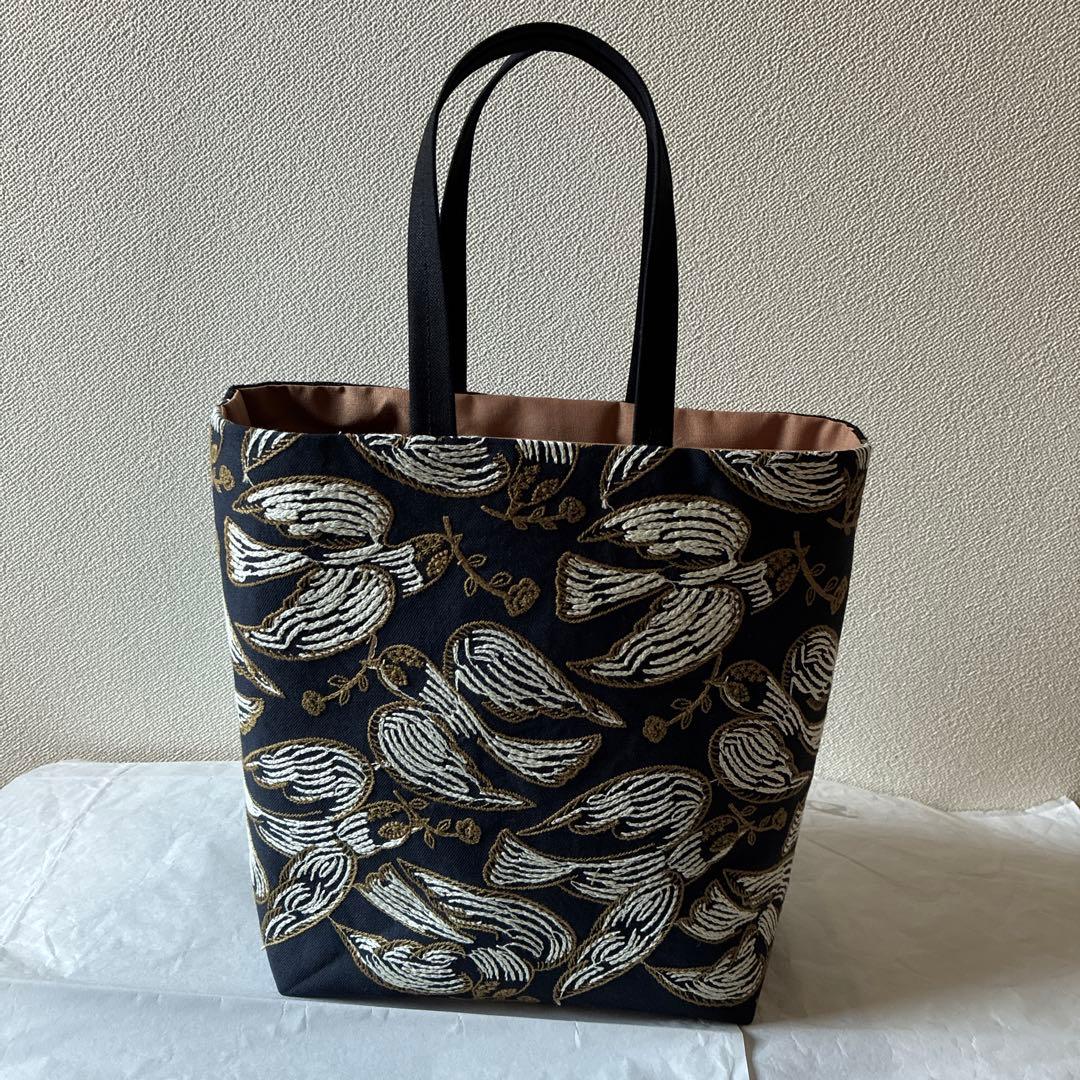 ミナペルホネン 生地使用　forest parade お散歩トートバッグ