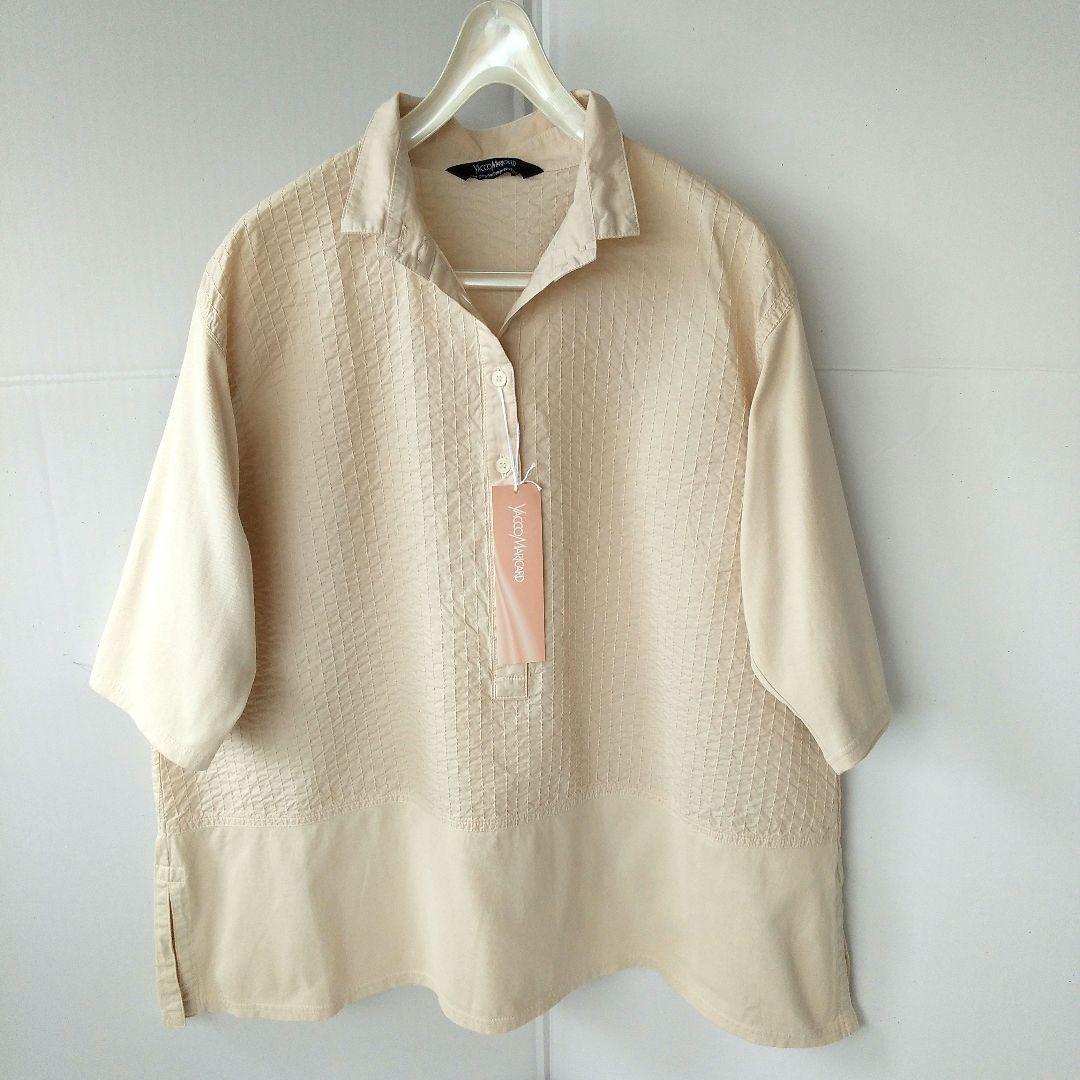 ばあさま専用YACCO MARICARD 生成色100%綿素材 五分袖チュニック