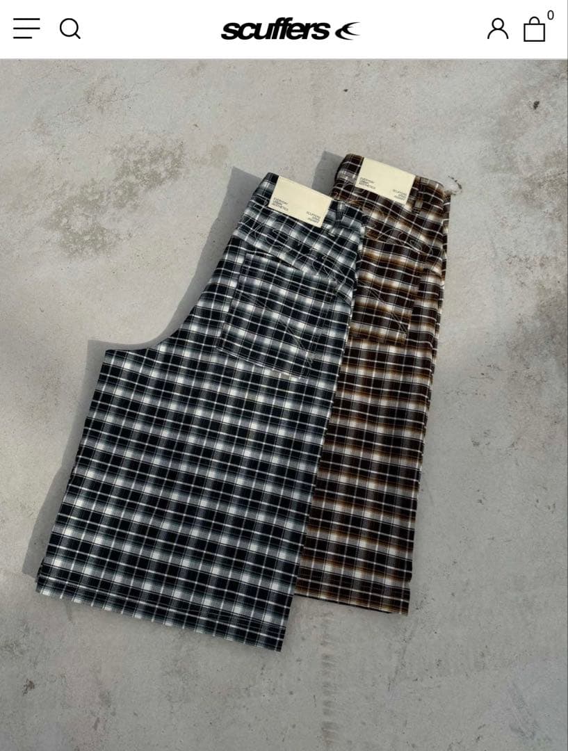 Scuffers　チェックワイドジョーツ