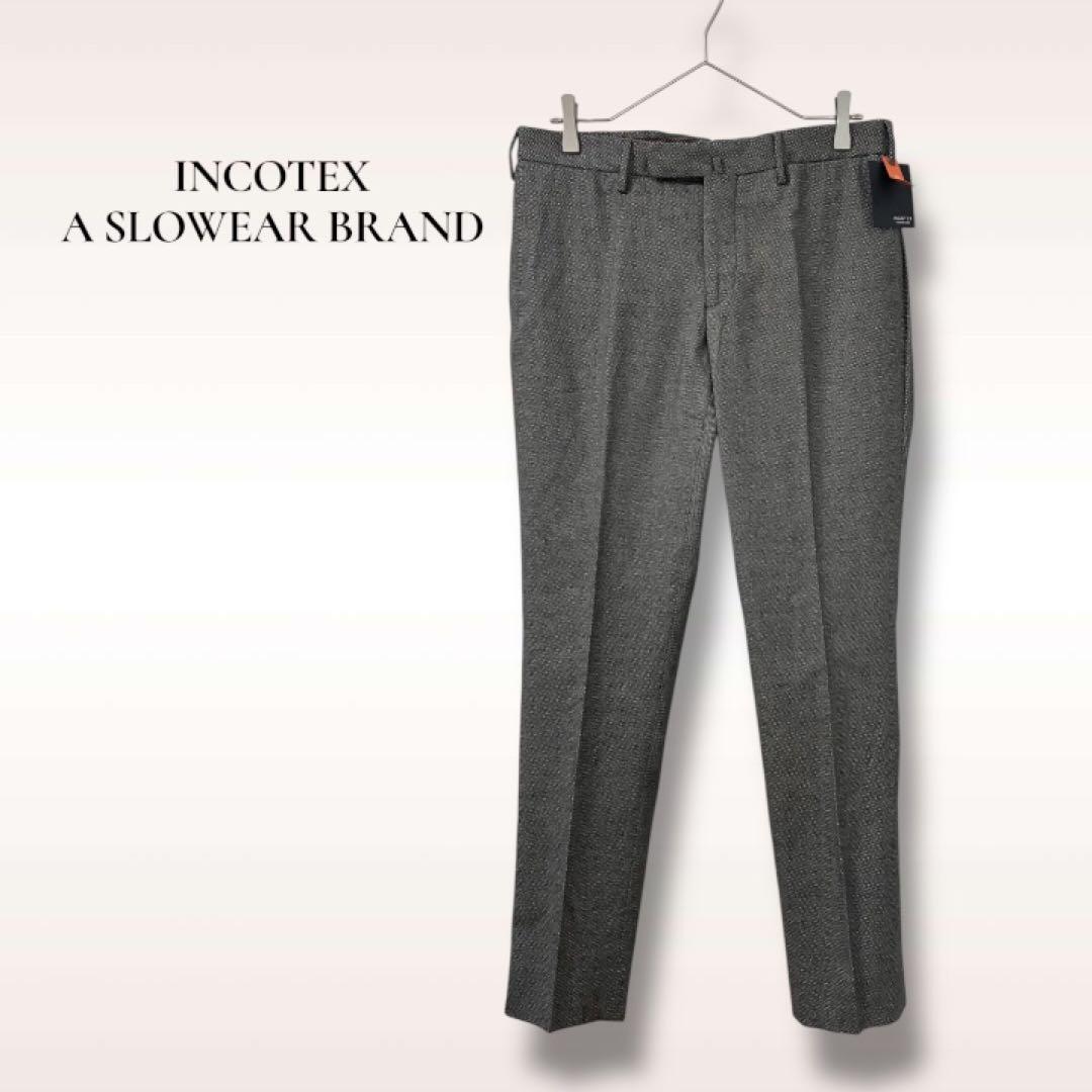 新品タグ付き INCOTEX スキンフィット グレー スラックス 48