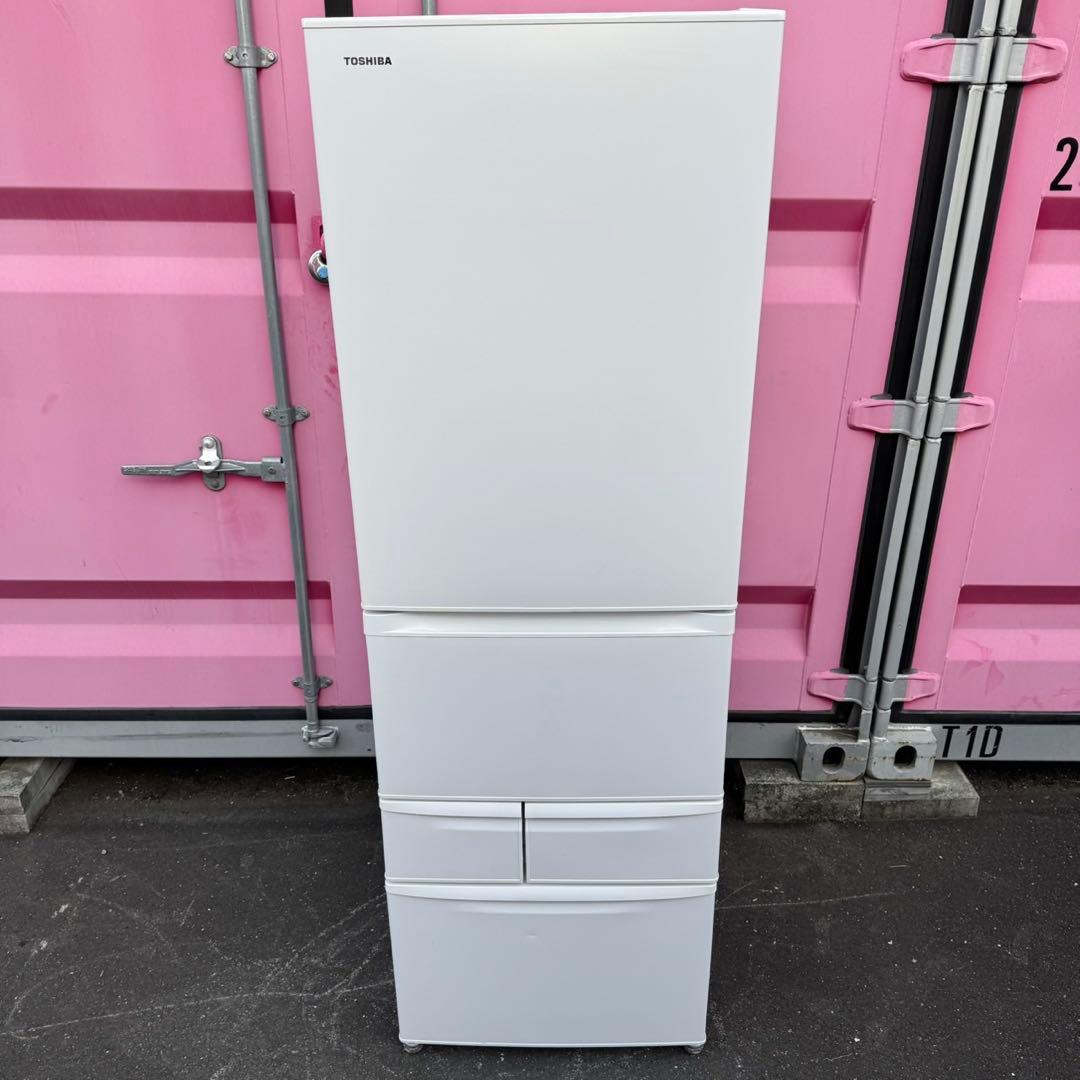 64⭐️2024年製★東芝　冷蔵庫　自動製氷　大型　5ドア　右開き　411L