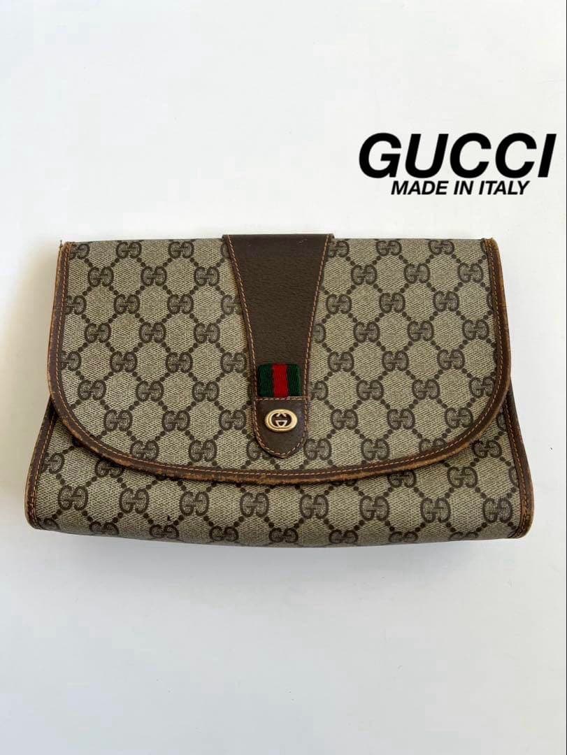 バッグ GUCCI SHERRY LINE GG PATTERN CLUTCH BAG
