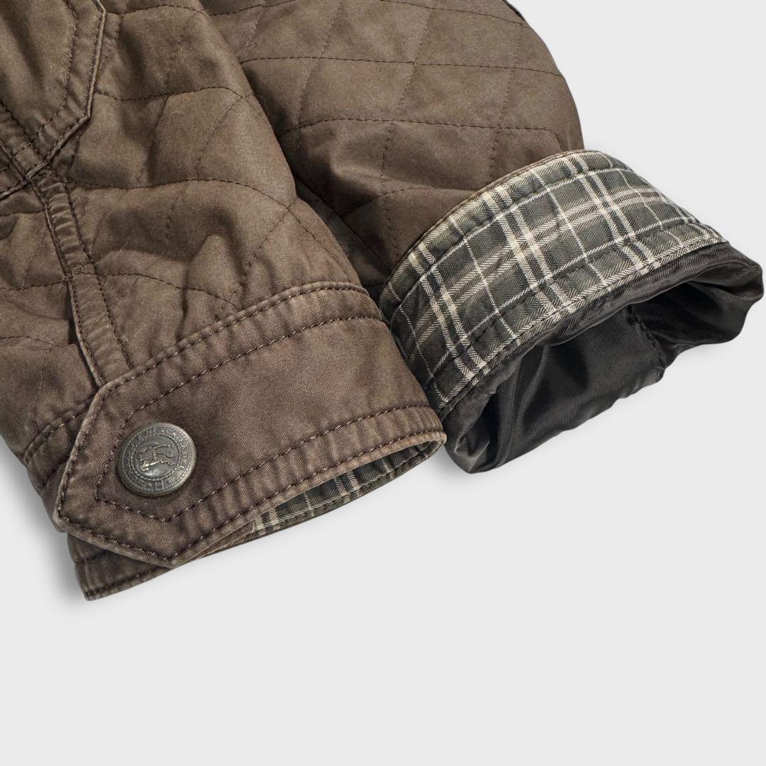 バーバリーブラックレーベル M-65 キルティング ミリタリージャケット カーキ