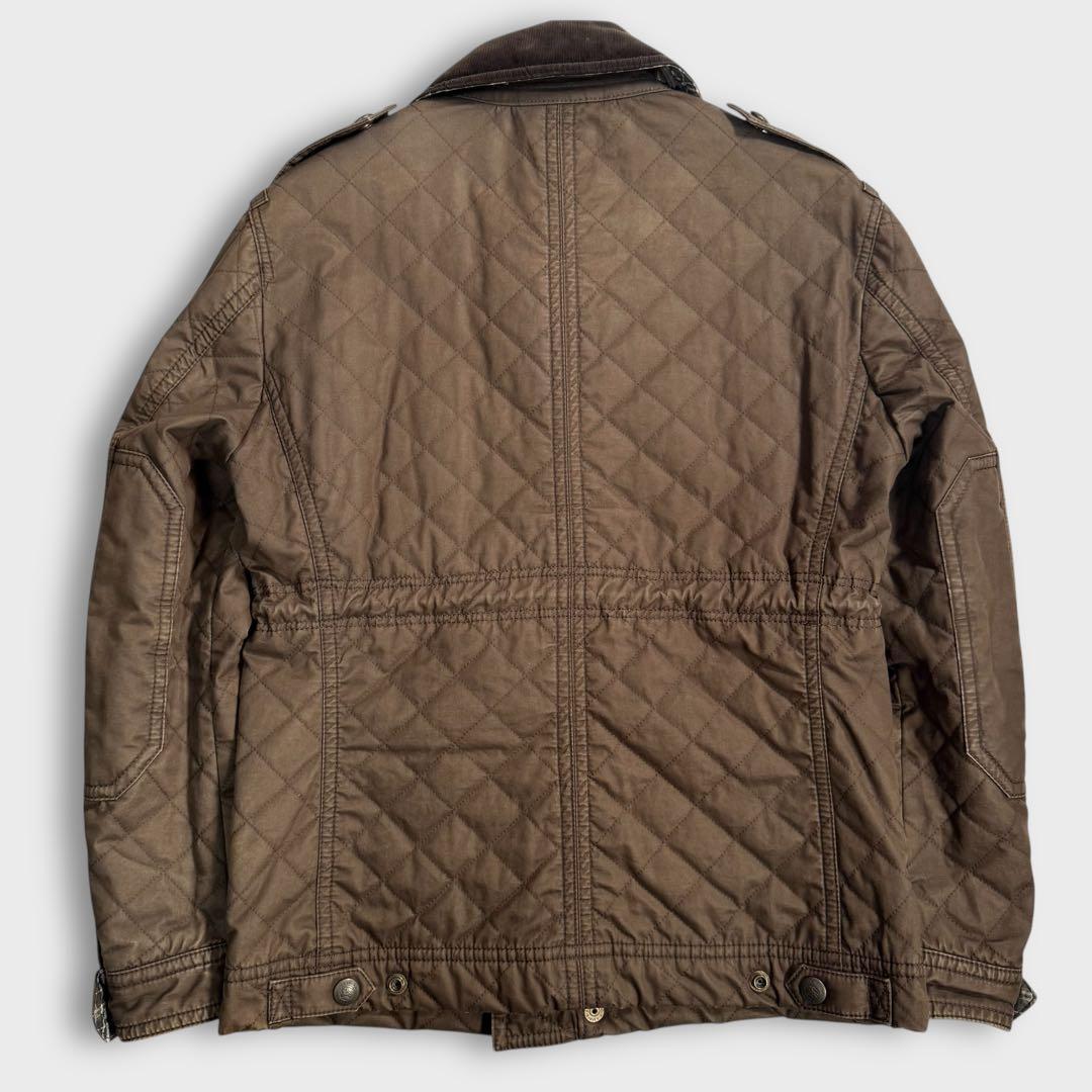 バーバリーブラックレーベル M-65 キルティング ミリタリージャケット カーキ