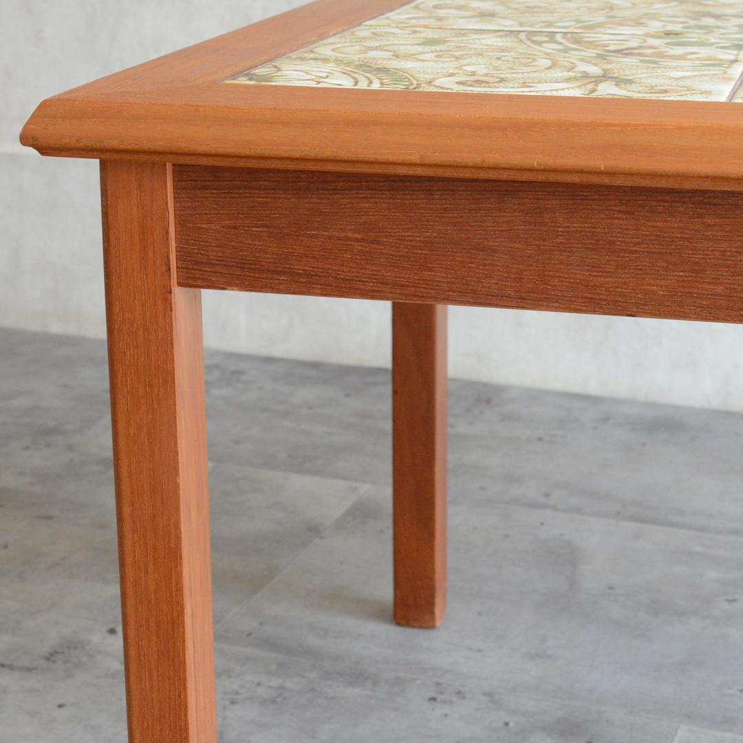 Ran　デンマーク タイルトップ チーク サイドテーブル 北欧家具