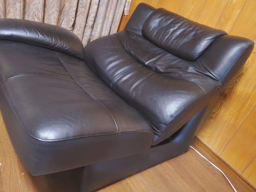 カリモク ZU4219 本革 リクライニングソファー　左右セット　②