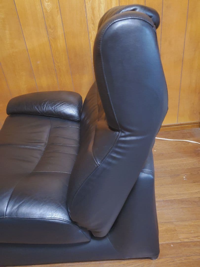 カリモク ZU4219 本革 リクライニングソファー　左右セット　②