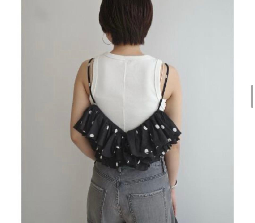 crinkle crinkle crinkle ドットフリルキャミ