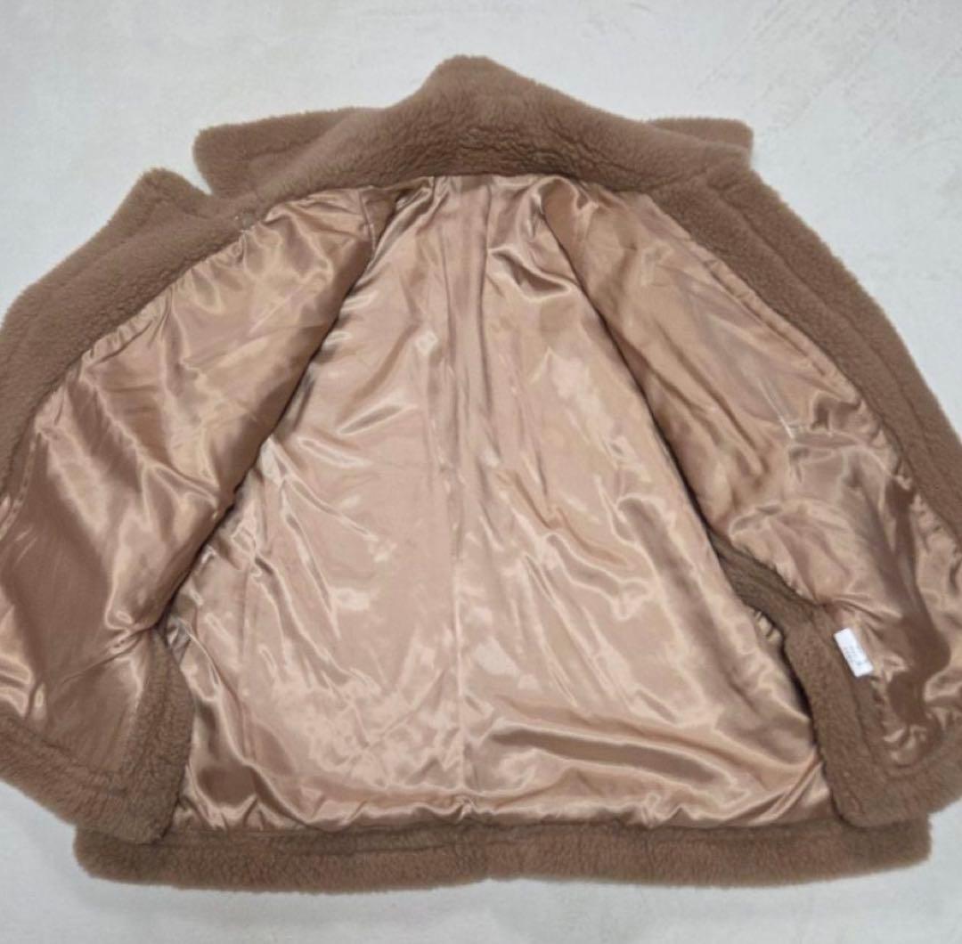 ボアポンチョケープコート　ブラウン