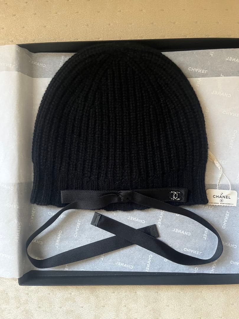 CHANEL シャネル リボン ニット帽