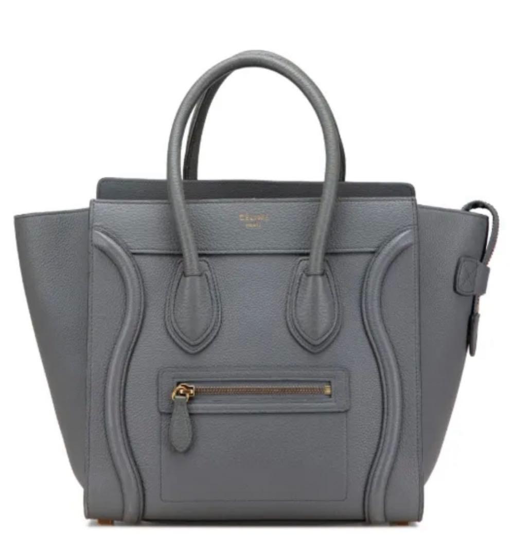 も*み様 セリーヌ　CELINE 新ロゴ　ラゲージ　ミニ　ショッパー　グレー　ト