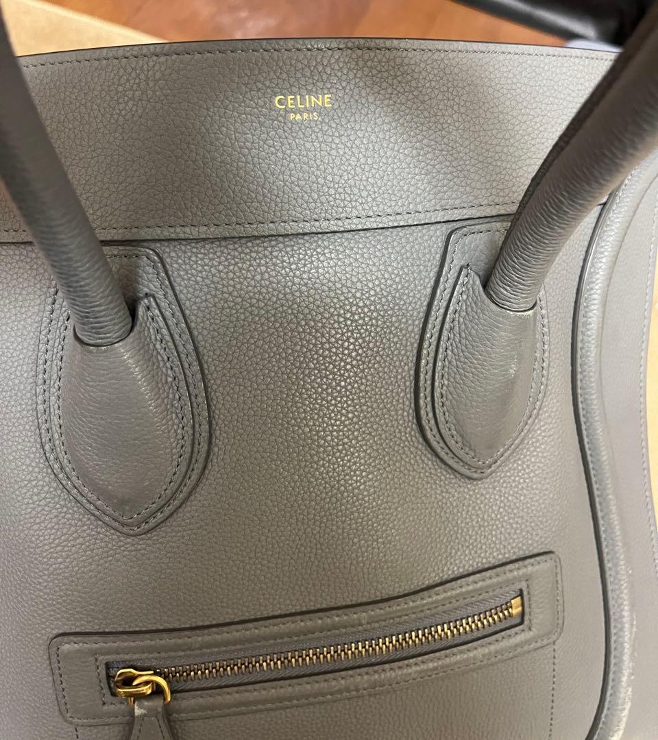 も*み様 セリーヌ　CELINE 新ロゴ　ラゲージ　ミニ　ショッパー　グレー　ト