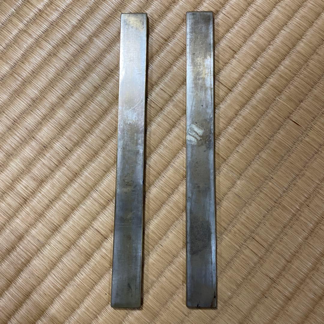 山水画彫刻 金属製 書道用具