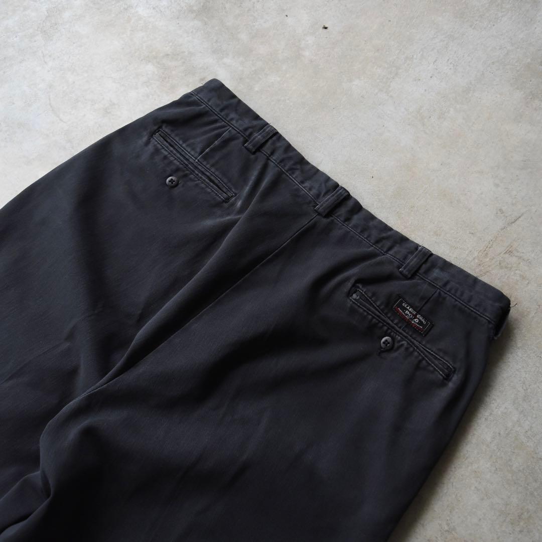 90s ラルフローレン ポロチノ ツータックチノ黒ブラック USA W36L30