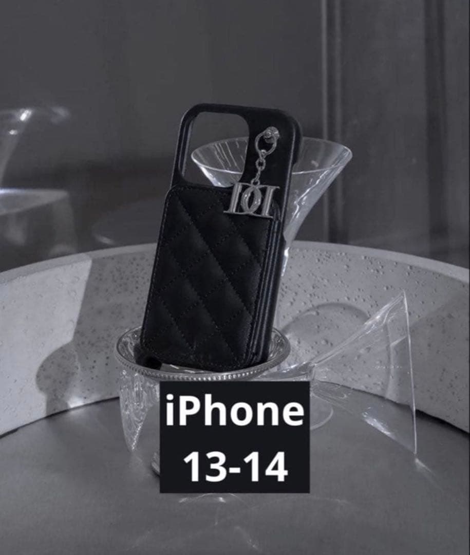 値下げ❌darichキルティングミラーDDチャームiPhone14ケース