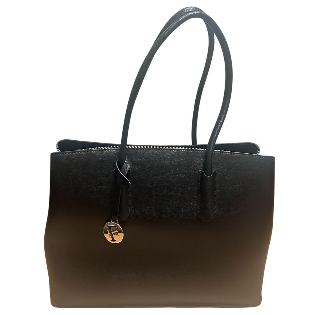【美品】FURLA テッサ トートバッグ A4 ビジネス スカーフ付き