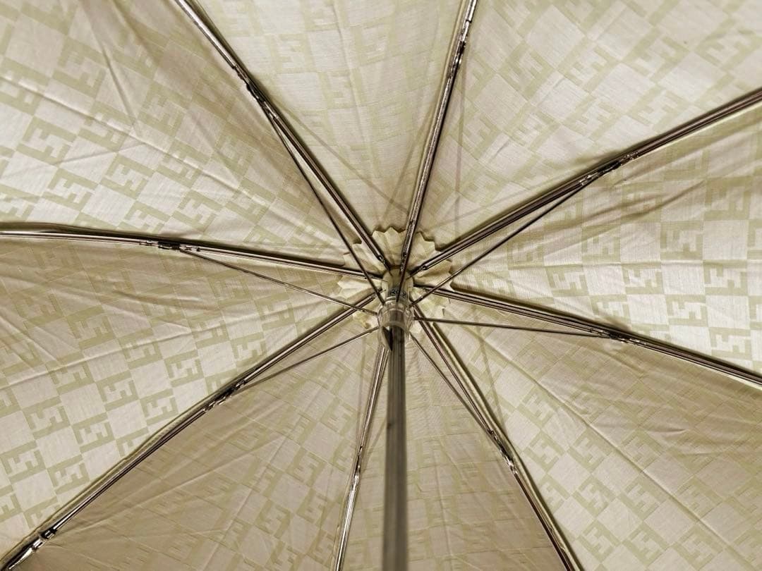 未使用　FENDI アンブレラ フェンディ ズッカ柄 折り畳み 傘　晴雨兼用傘