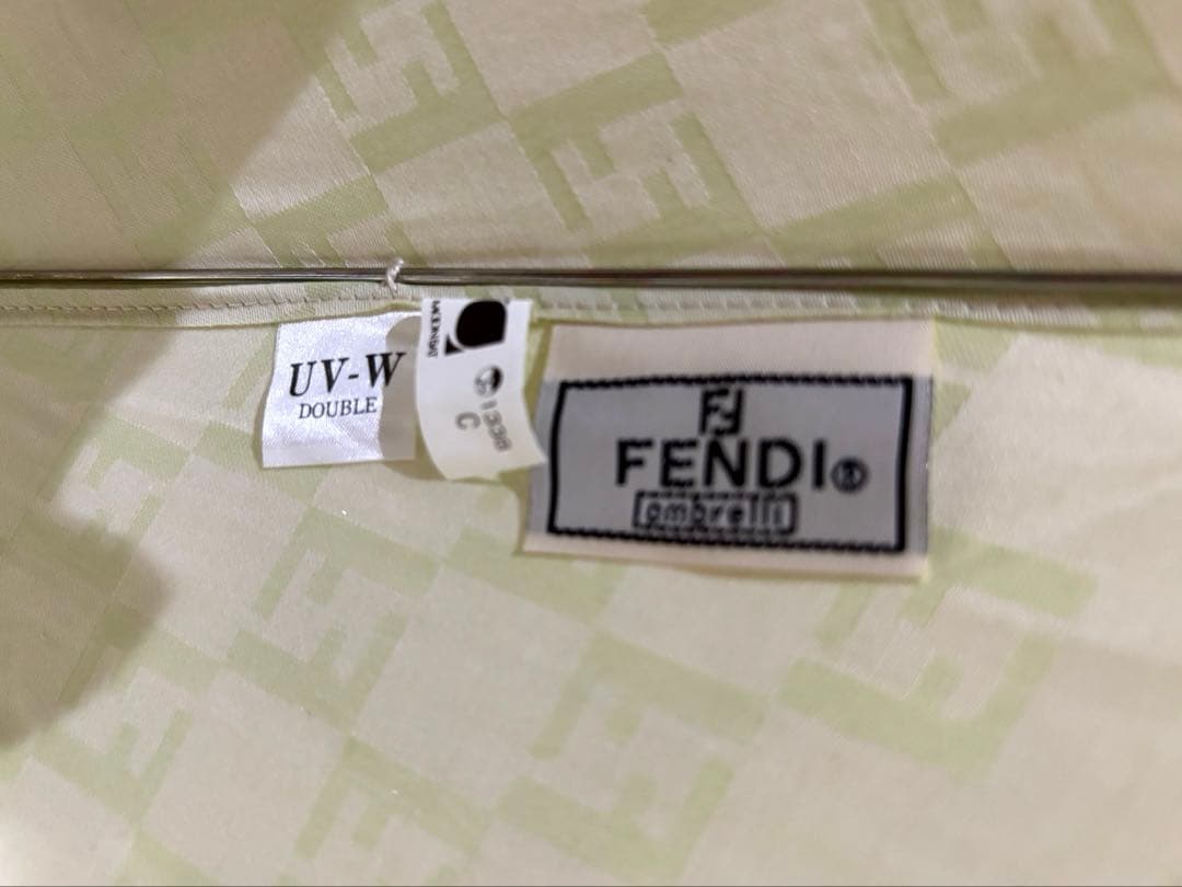 未使用　FENDI アンブレラ フェンディ ズッカ柄 折り畳み 傘　晴雨兼用傘