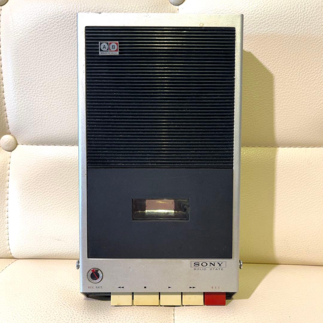 【ジャンク品】SONY TC-100 カセットレコーダー+マイク
