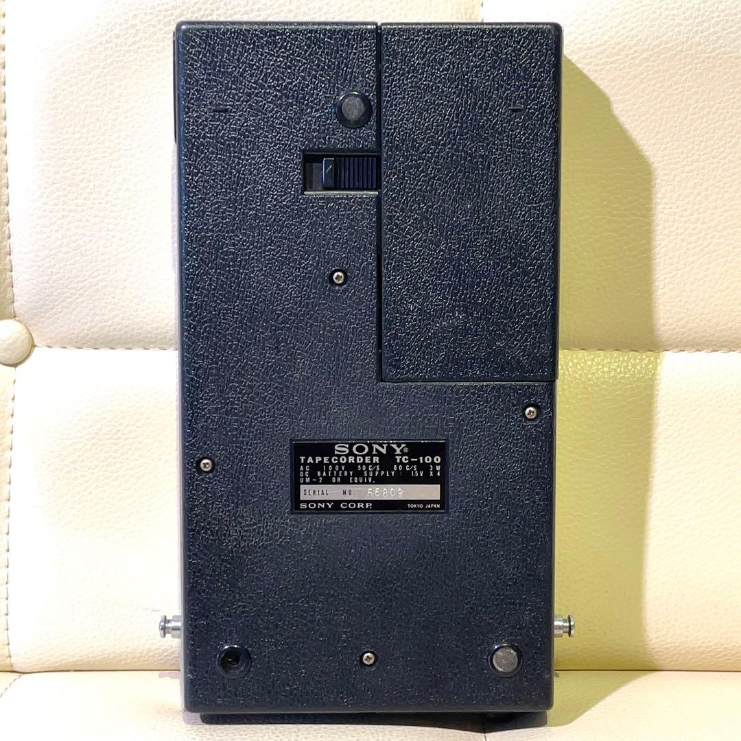 【ジャンク品】SONY TC-100 カセットレコーダー+マイク