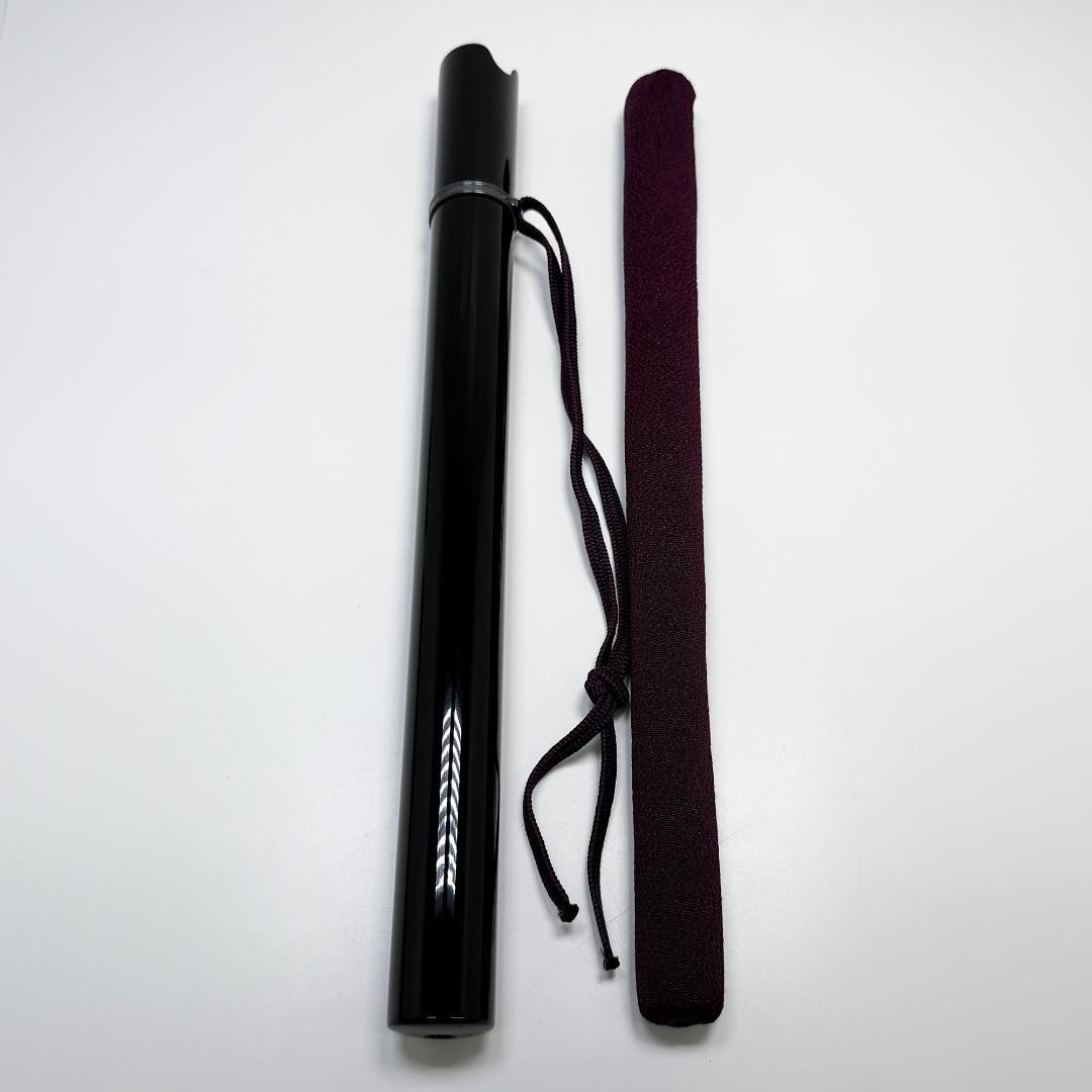 年代物 能管 39.5㎝ 竹管 内朱塗 能笛 頭金 和楽器 横笛