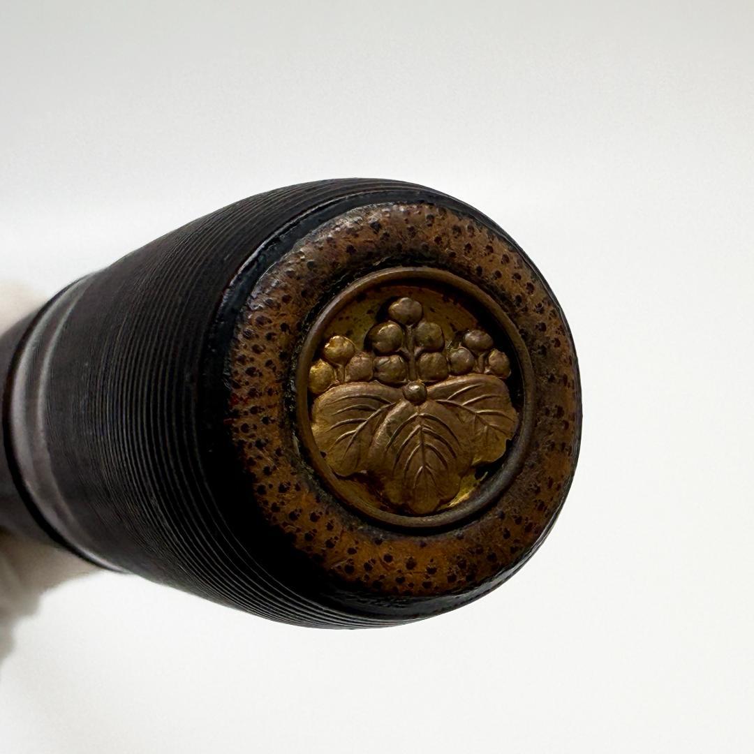 年代物 能管 39.5㎝ 竹管 内朱塗 能笛 頭金 和楽器 横笛