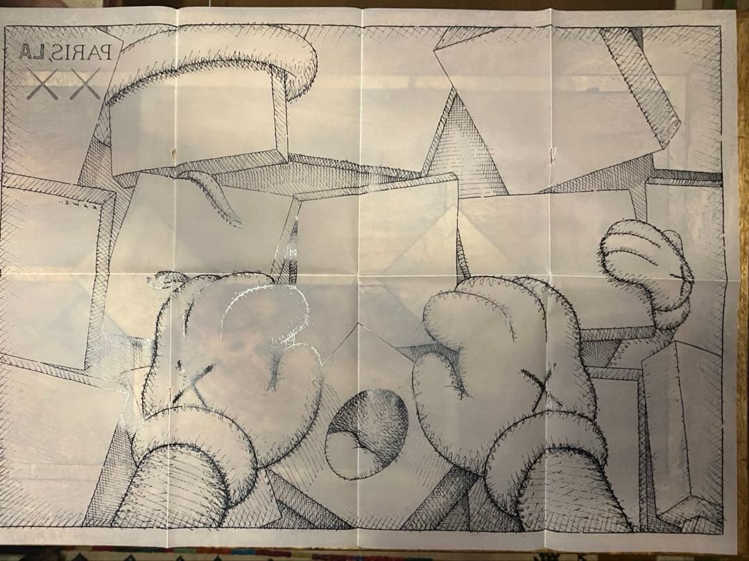 【希少】Kaws Paris,LA シルクスクリーンオリジナルポスター