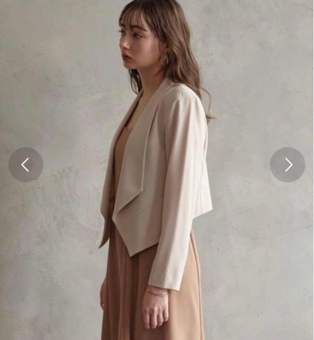 【美品】AIMER エメ　ショールカラージャケット　フォーマル　ベージュL