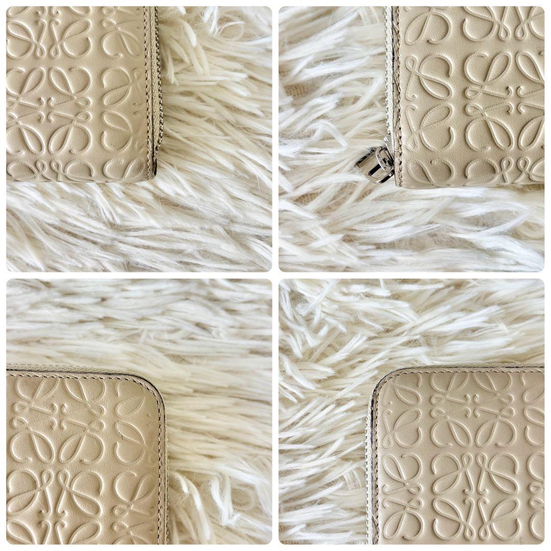 【美品✨】 LOEWE ロエベ 長財布 ラウンドファスナー リピート アナグラム