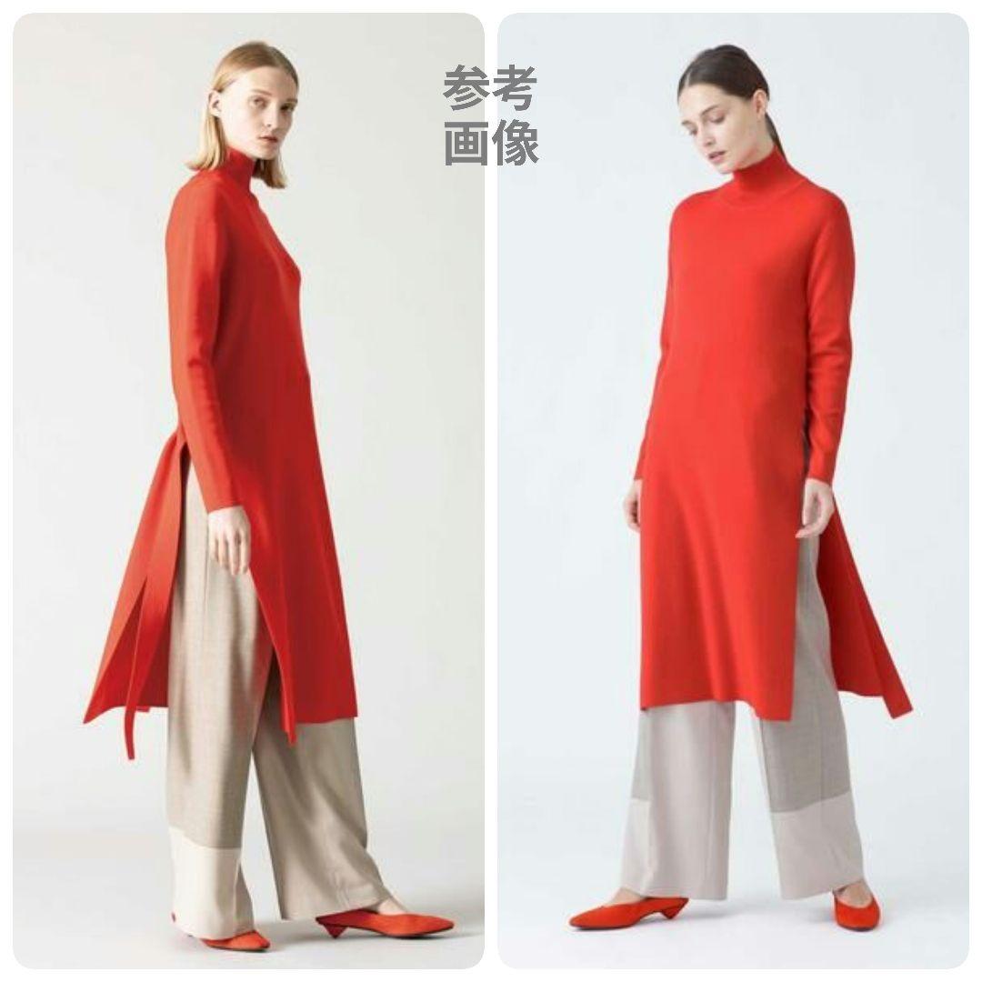 レア【未使用】アドーア クリアウールニットワンピース ハイネック サイドスリット