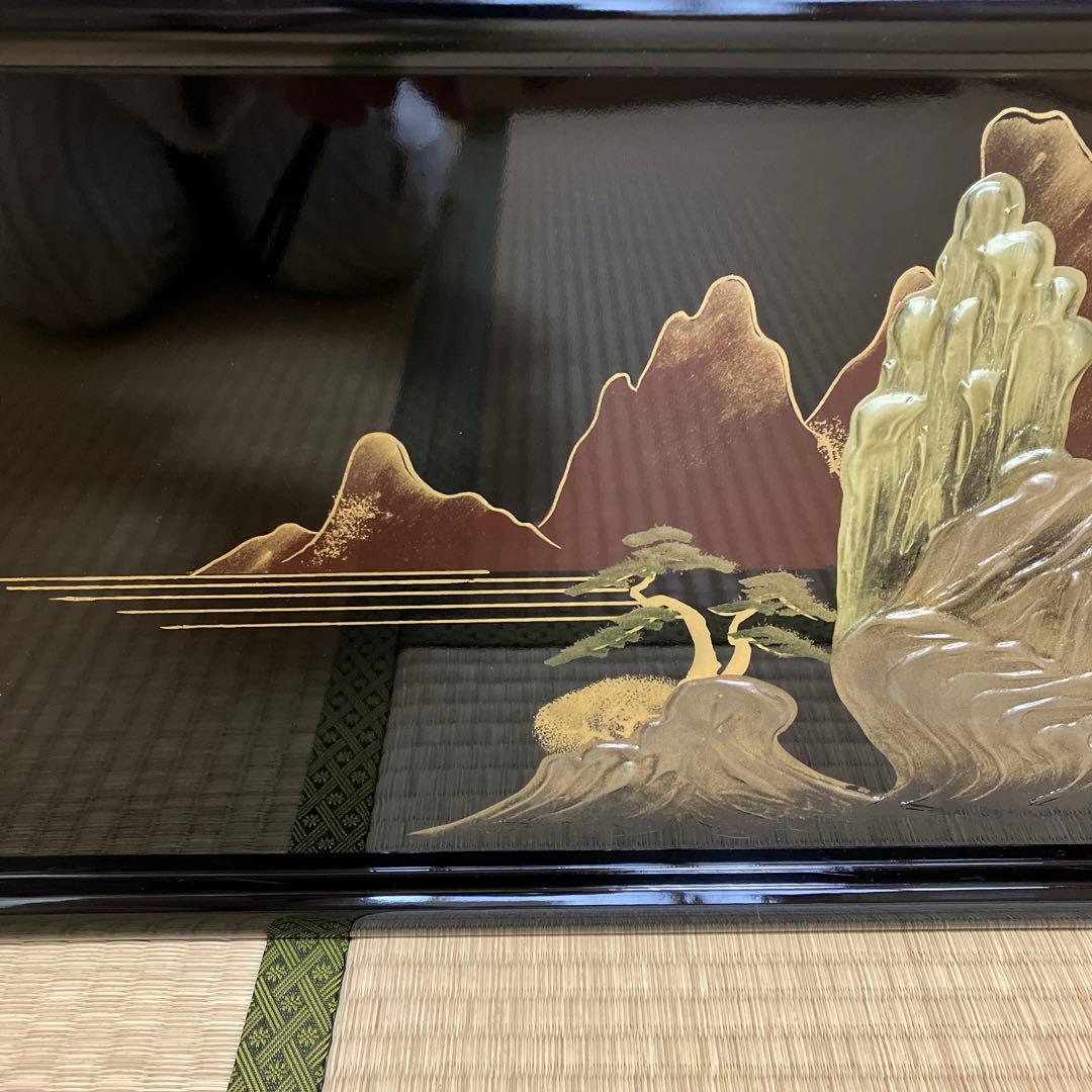 平飾り台　五月人形　畳台座　木製黒塗台　端午の節句　子供の日　鎧兜