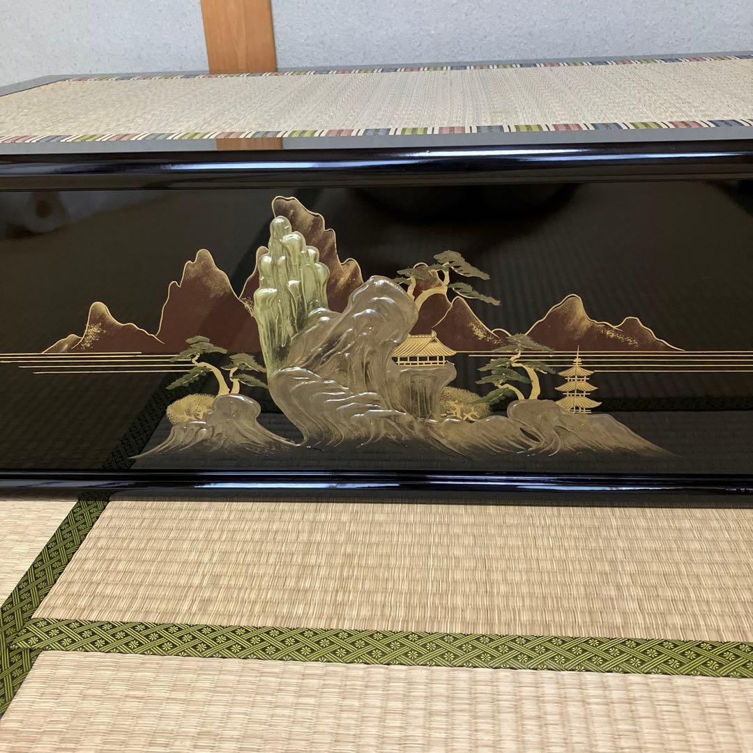 平飾り台　五月人形　畳台座　木製黒塗台　端午の節句　子供の日　鎧兜