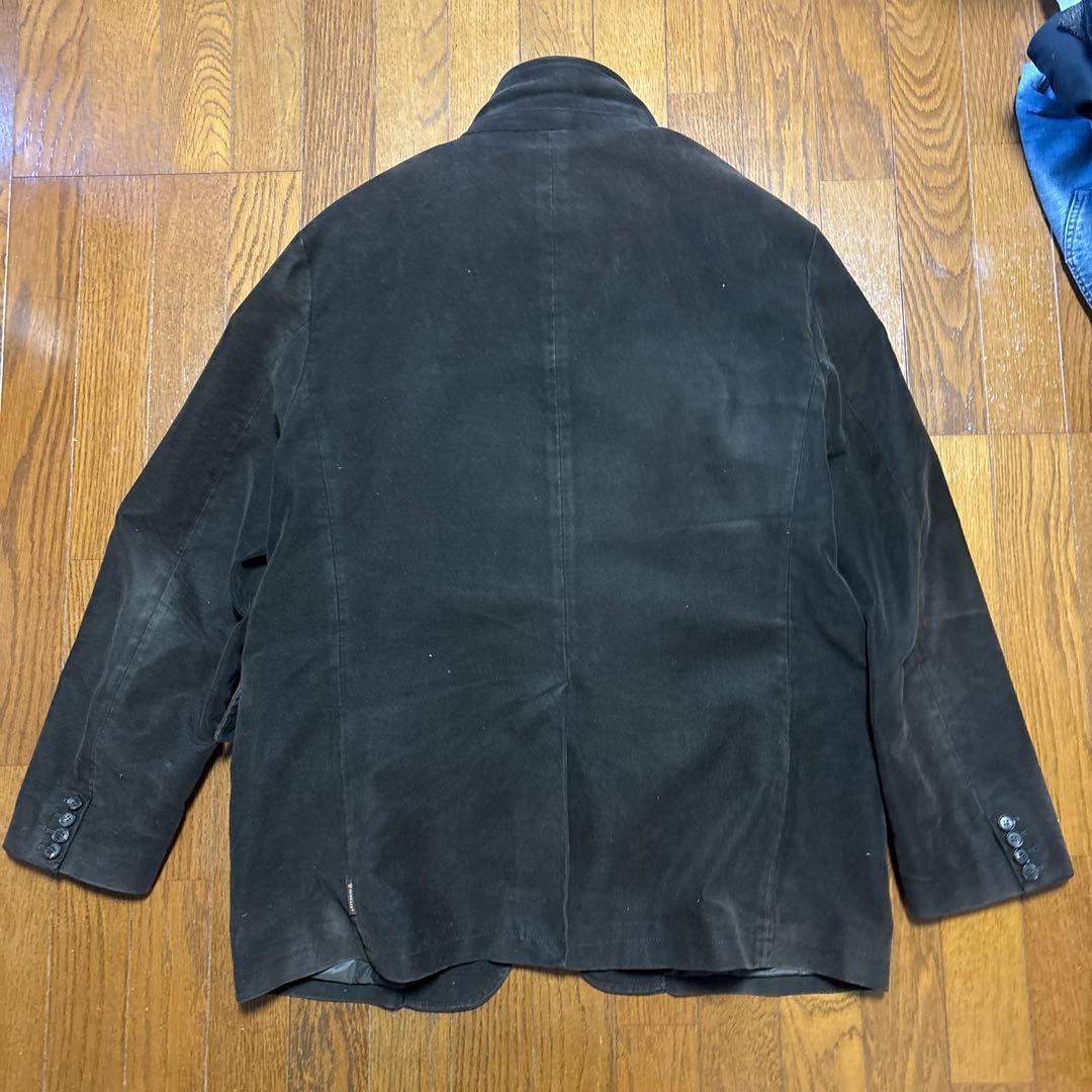 MONCLER ダークブラウン コットンモールスキンカバーオールテーラード