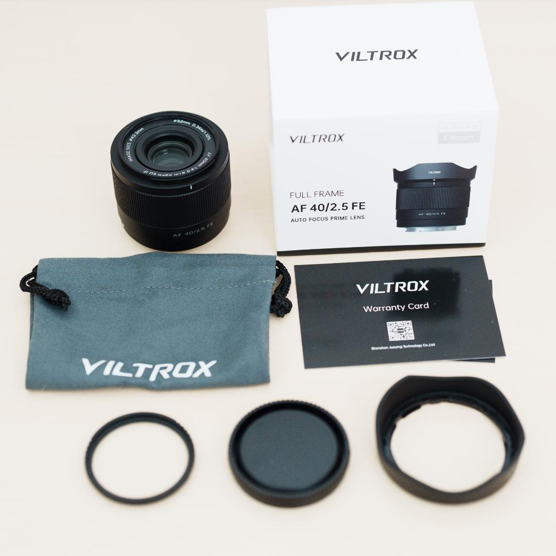【美品】VILTROX 40mm F2.5 FE Eマウント プロテクター付き