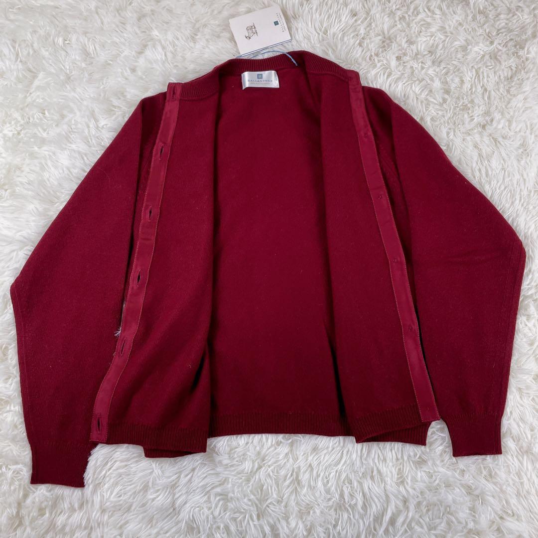【極美品】BALLANTYNE カシミア100% ニット　カーディガン　赤　44