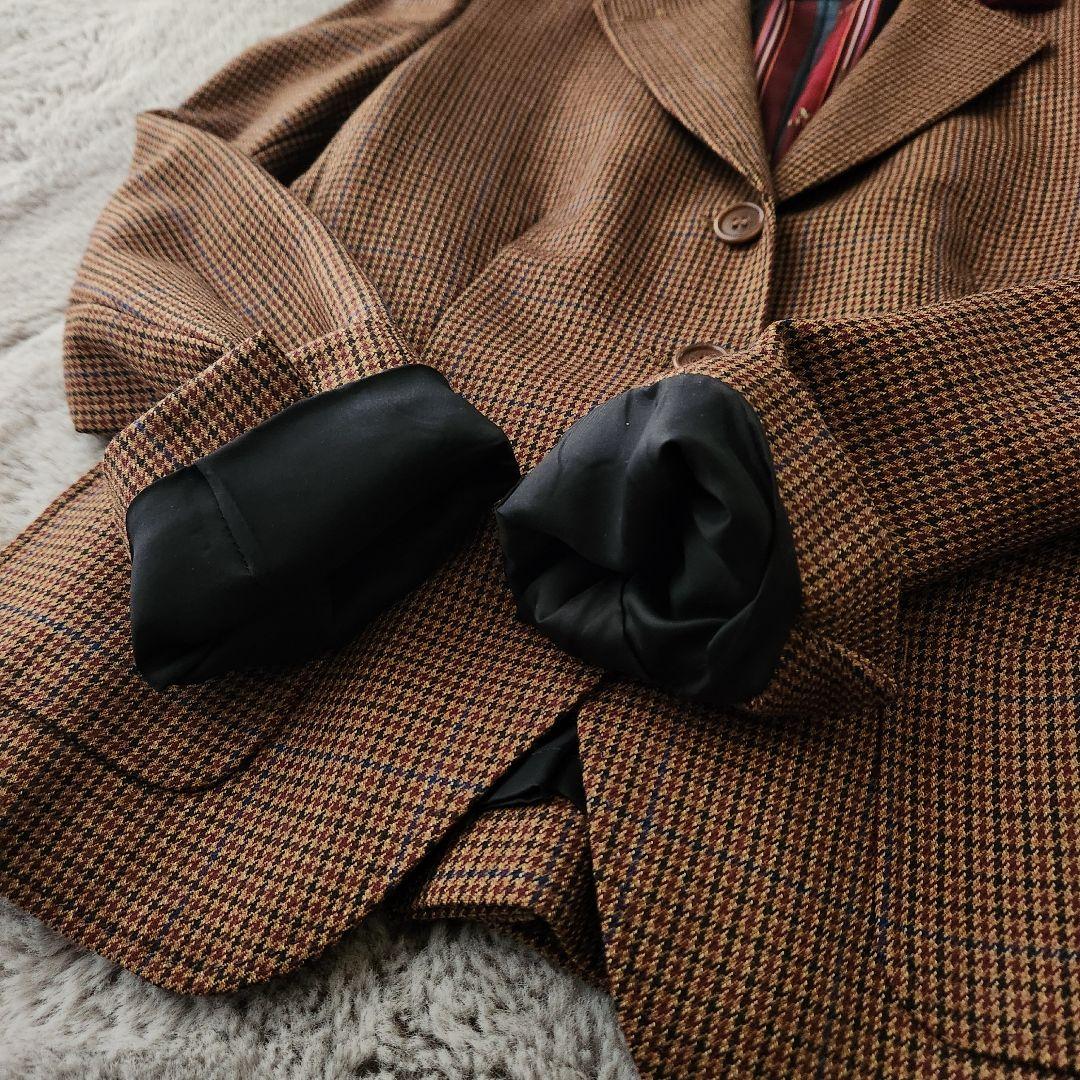 ポールスミス ブラック マルチカラー ベルベット襟 ツイード ジャケット 38