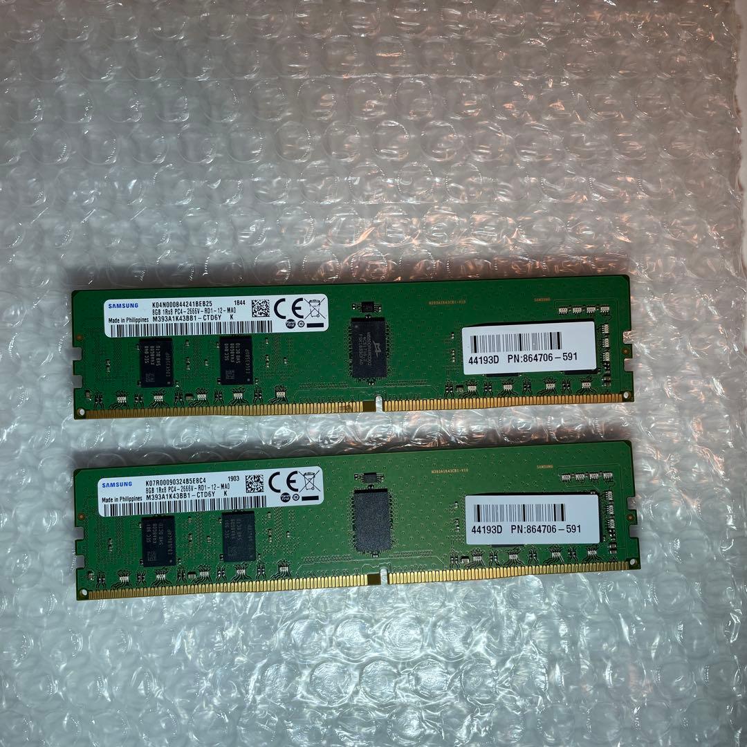 SAMSUNG 1Rx8 PC4-2666V 8GB 2枚組