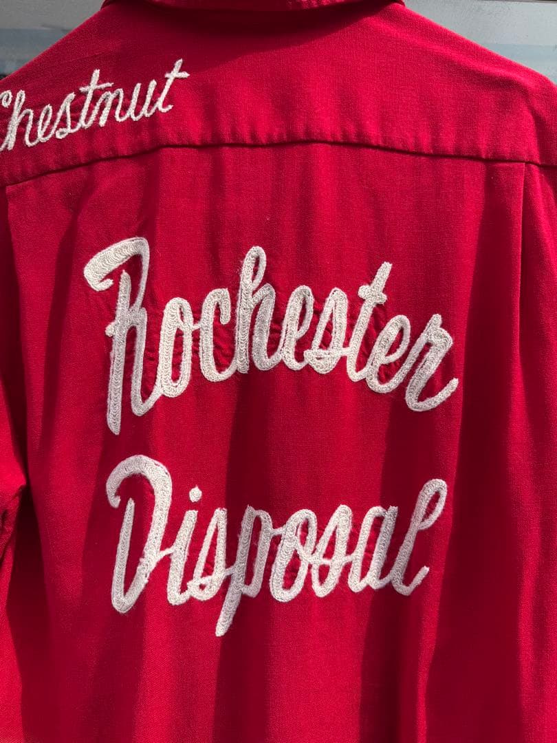 50's レーヨン ボーリングシャツ チェーンステッチ