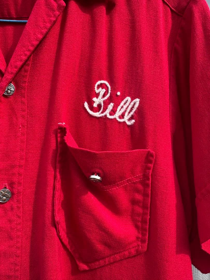50's レーヨン ボーリングシャツ チェーンステッチ