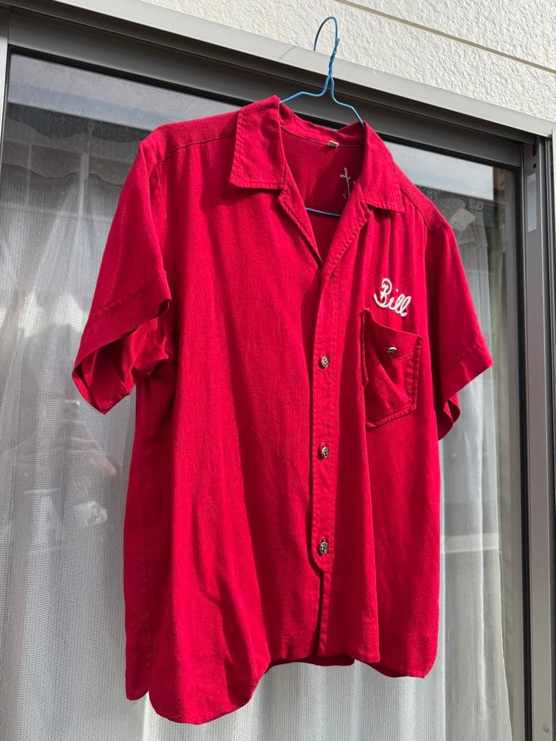 50's レーヨン ボーリングシャツ チェーンステッチ