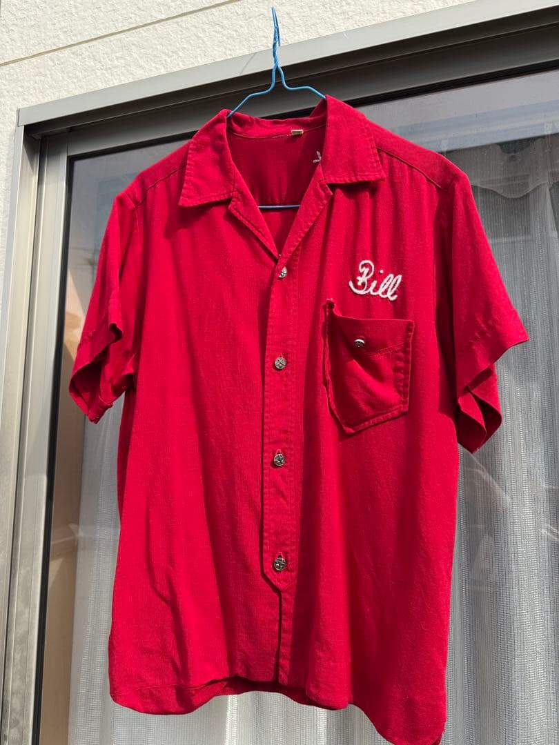 50's レーヨン ボーリングシャツ チェーンステッチ