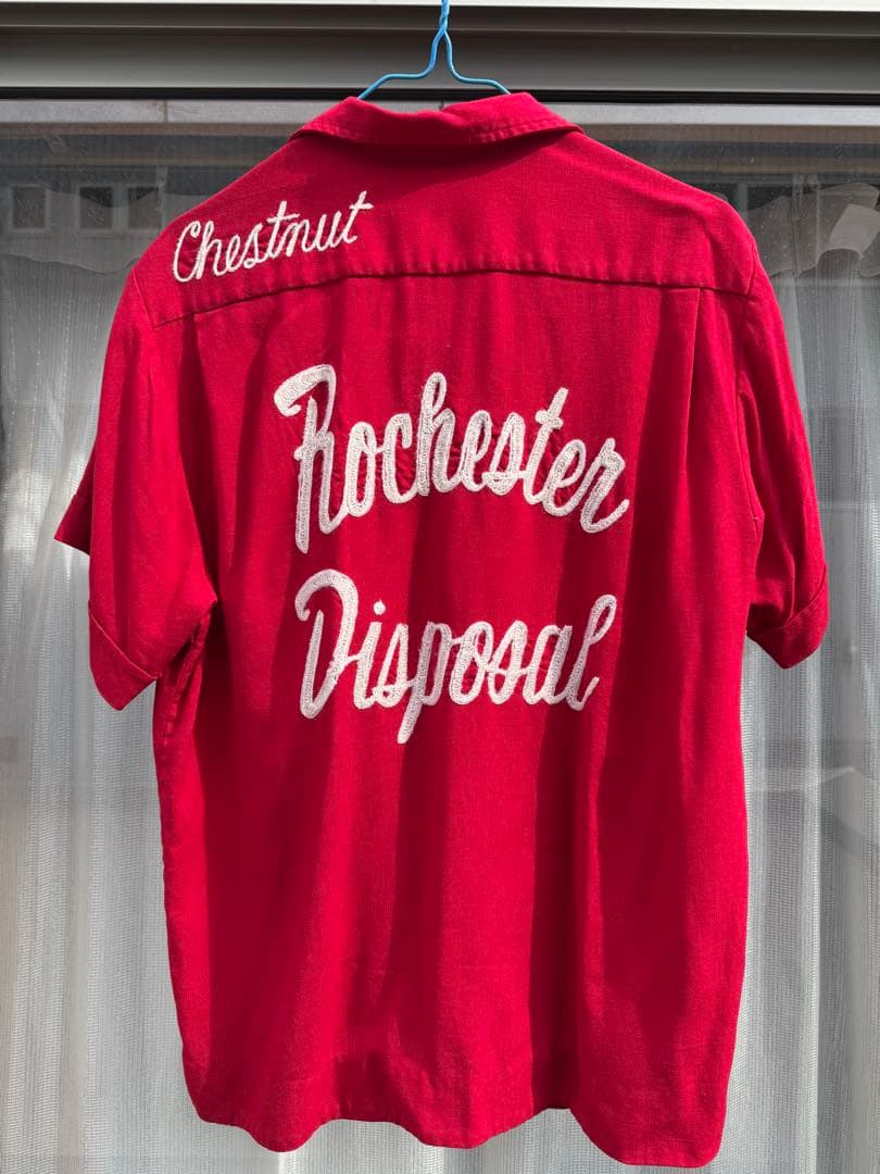 50's レーヨン ボーリングシャツ チェーンステッチ