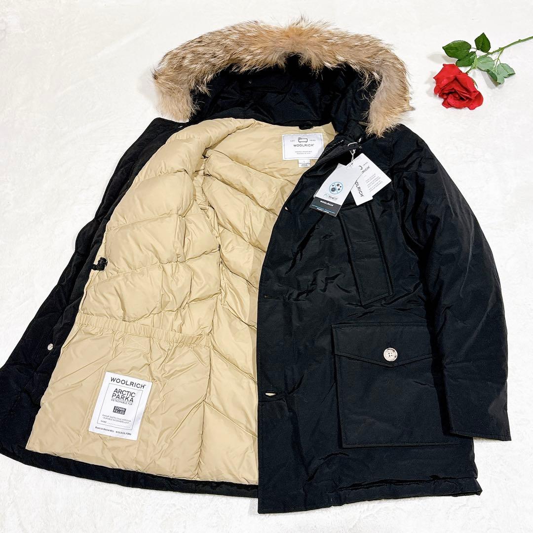 新品タグ付✨　ウールリッチ　ダウンジャケット　ファー　ブラック　L 現行モデル
