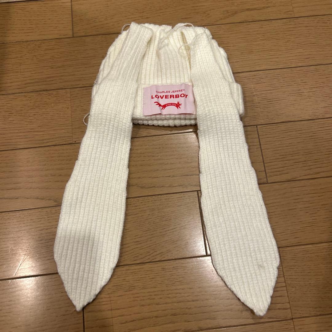 CHARLES JEFFREY LOVERBOY ウサギ　ニット帽
